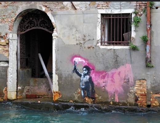 В Венеции восстановят фреску Бэнкси